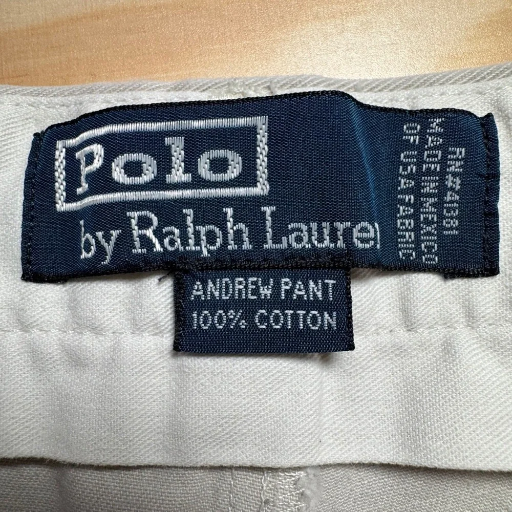 Polo Ralph Lauren Andrew Pant 40x29 Khaki Pleated Mens Classic Chino ( Fits 36 )